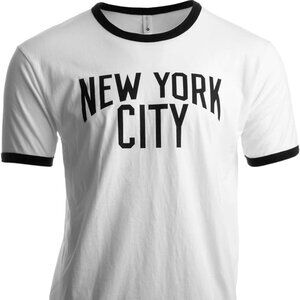New York City | Iconic NYC Lennon Ringer Vintage Retro Style Men Women T-Shirt